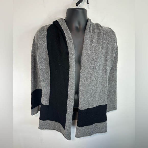 Margaret O'Leary Sweaters - Margaret O’leary Wool Cashmere Cardigan Open Front Colorblock Size Small